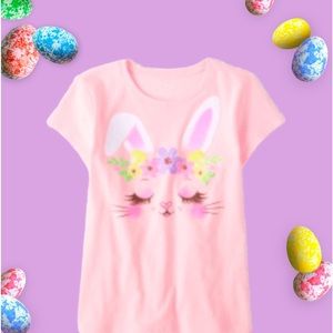 NWT 🌸 🌼 Girls Bunny Tee Size Medium 7/8